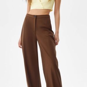 Bershka wide leg dad tailored pants